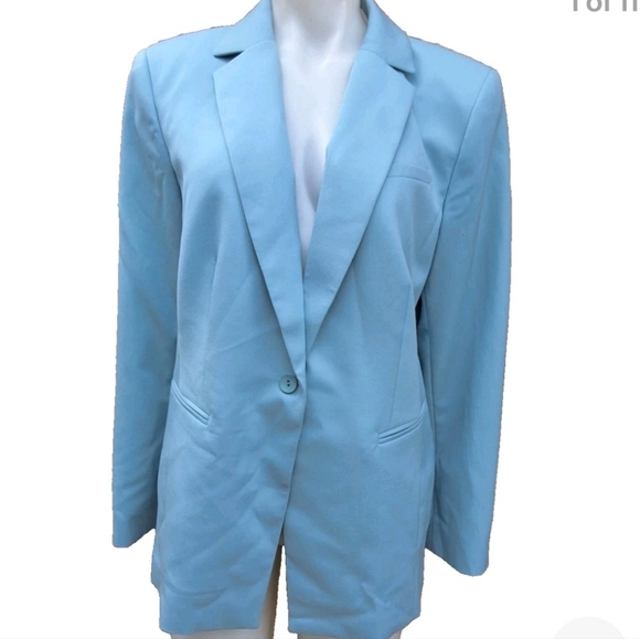 Pendleton Baby Blue Wool Vintage Lined Blazer 14 NWT - Picture 1 of 14